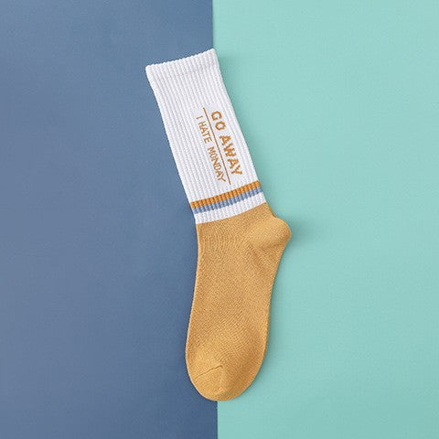 Mens Mid-calf Socks Breathable Sweat-absorbing