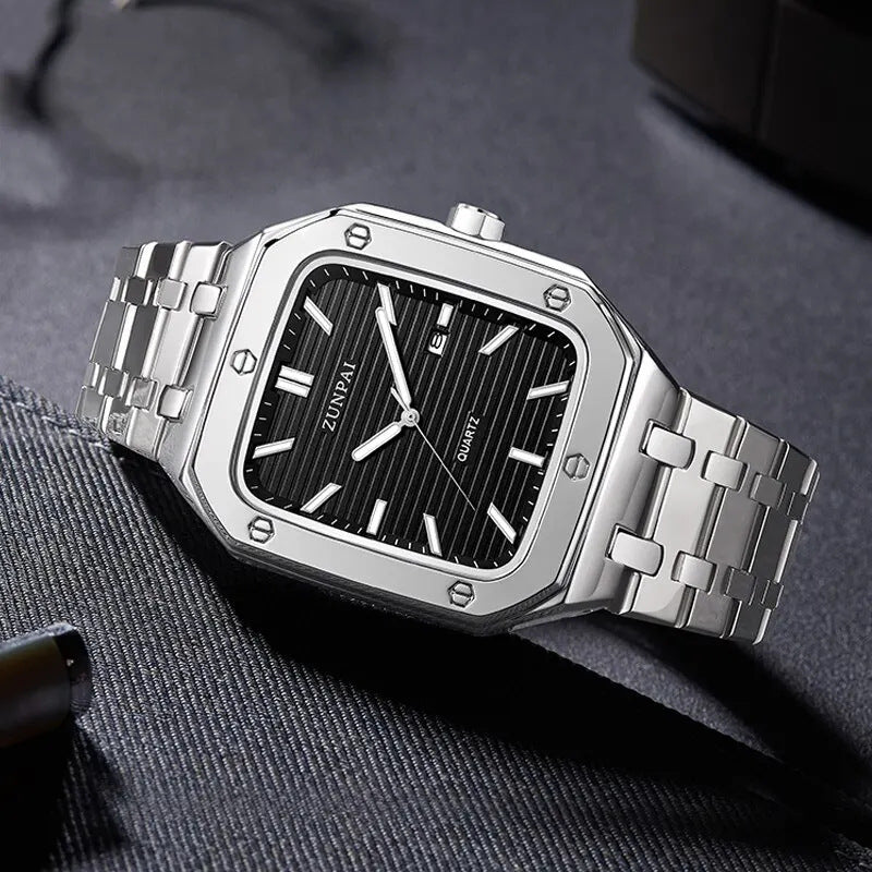 Stylish Mens Stainless Steel Square Watch
