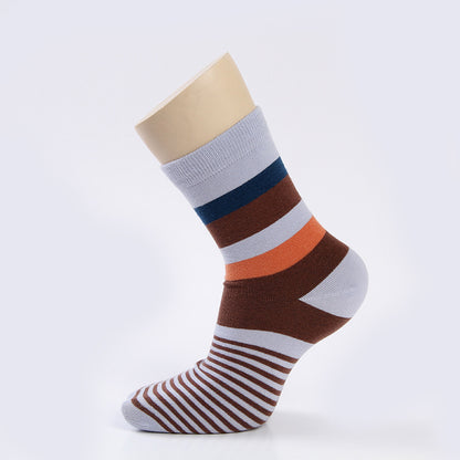Mens Cotton Over-the-Knee Socks With Colorful StripesA Stylish AutumnWinter Fashion Essential