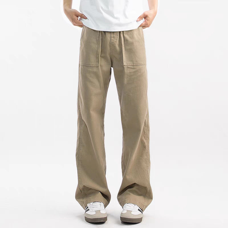 Maillard Retro Straight-leg Casual Men's Cargo Pants