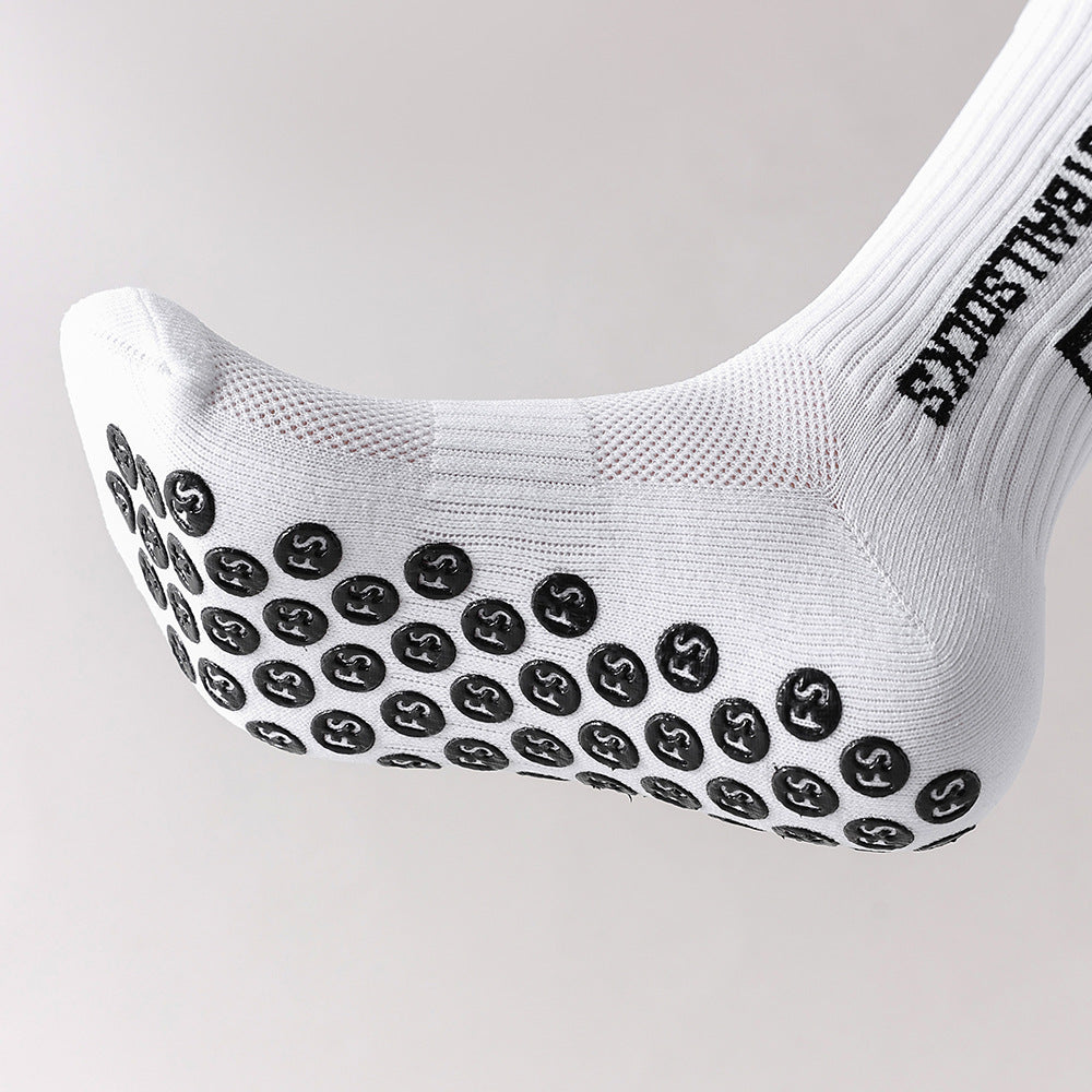 Mens Sports Socks With Nylon Dot Adhesive For Anti-slip Grip