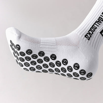 Mens Sports Socks With Nylon Dot Adhesive For Anti-slip Grip
