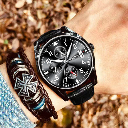 Fully Automatic Quartz Luminous Waterproof Digital Six-Hand Mens Watch