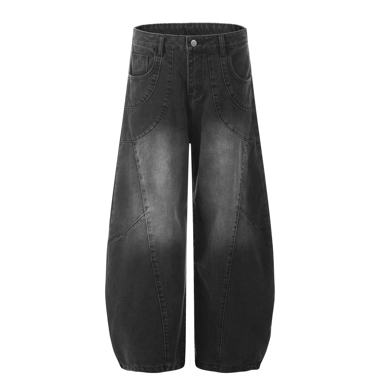 Retro Distressed Machete Jeans Loose-fitting Casual Trousers