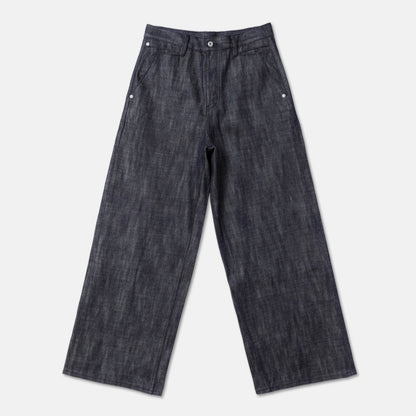 Textured Three-dimensional Loose-fitting Straight-leg Trousers